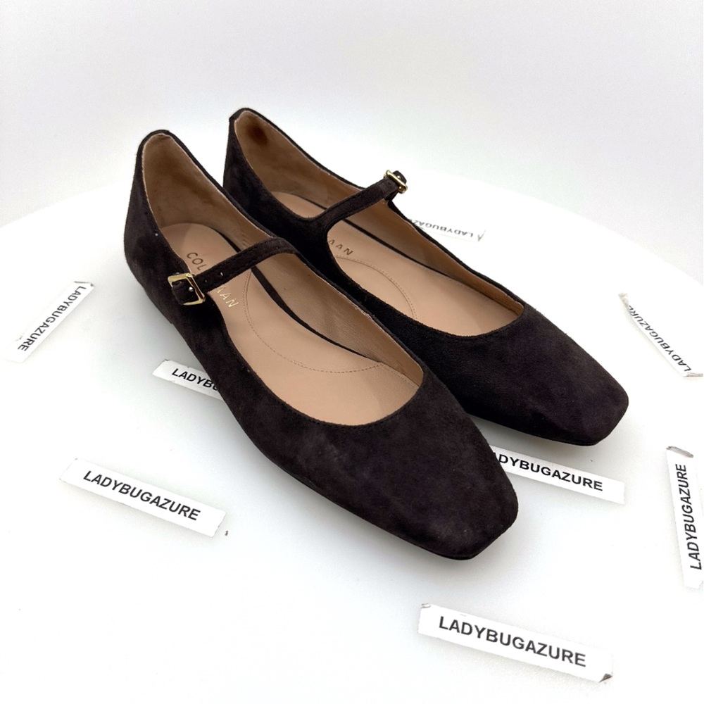 Cole Haan Women’s Brown Suede Mary Jane Flats - Picture 4 of 9